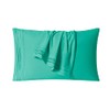 Clara Clark Double Brushed Microfiber Luxury Pillow Covers, Mint Green,