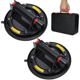 Esdabem Glass Suction Cups to Lift Large Glass - 2 Pack 8" Vacuum Suction Cup 550 lbs Load Capacity Heavy Duty Industrial Suction Cup Lifter for Lifting Tile Window Marble, Replace Windshield