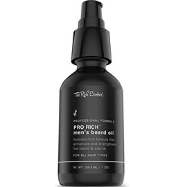 The Rich Barber Pro Rich Men'S Beard Oil,. - Suaviza La Barba Y Promueve El Crecimiento Grueso Con Aceite De Ricino, Aceite De Argán Y Aceite De Jojoba - Para Todos Los Tipos De Barba 1 Oz
