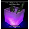 Square Light Up Ice Bucket, Color Changing