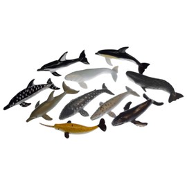 Miniblings Set of 9 Whale & Dolphin Figures Animal Figure Dolphin Blue Whale Grey Whale