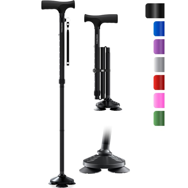 HONEYBULL Walking Cane for Men & Women - Foldable, Adjustable,