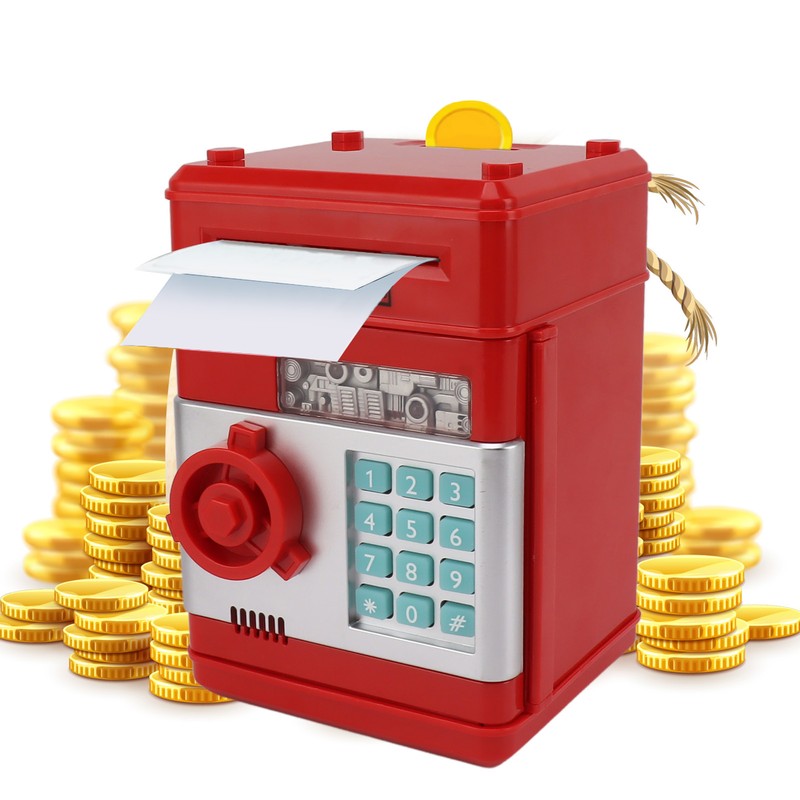 2 Modes ATM Piggy Bank Digital Electronic Paper Money Coins