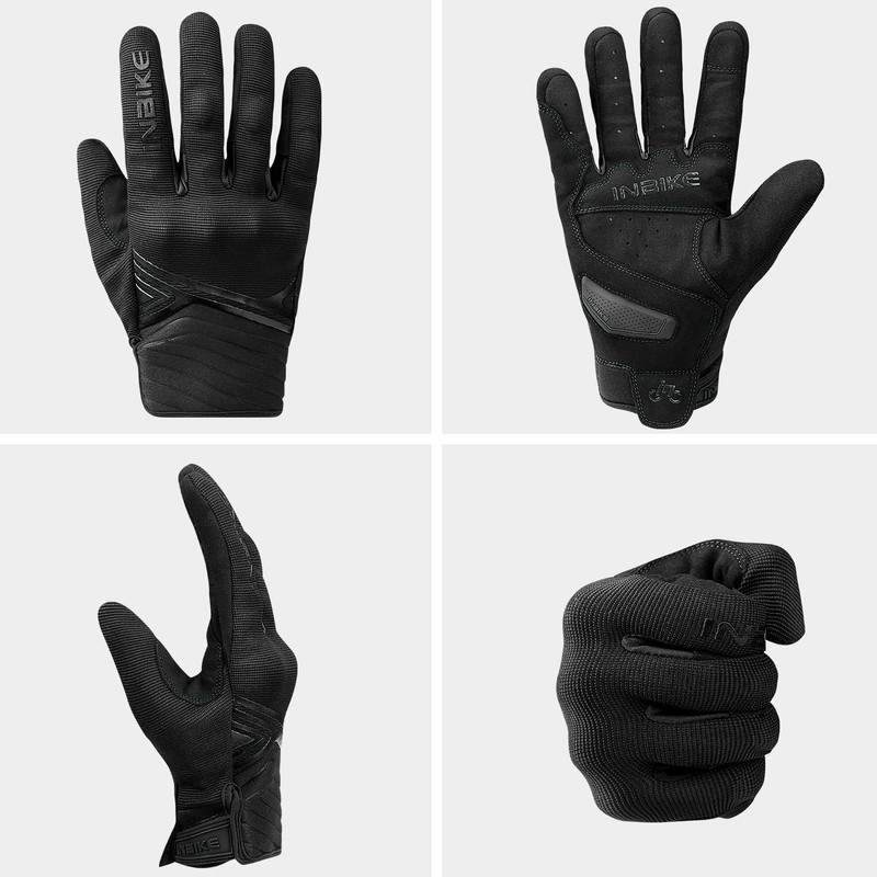 INBIKE Breathable Mesh Motorcycle Gloves Touchscreen with TPR Palm Pad