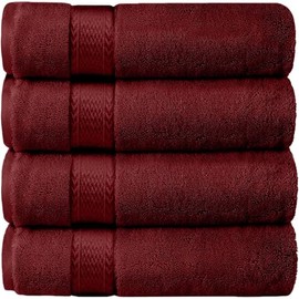 Canadian Linen - Juego de toallas de baño de lujo, 4 toallas de baño de 27 x 54 pulgadas, suaves absorbentes de 600 gm, toallas de algodón turco, de  