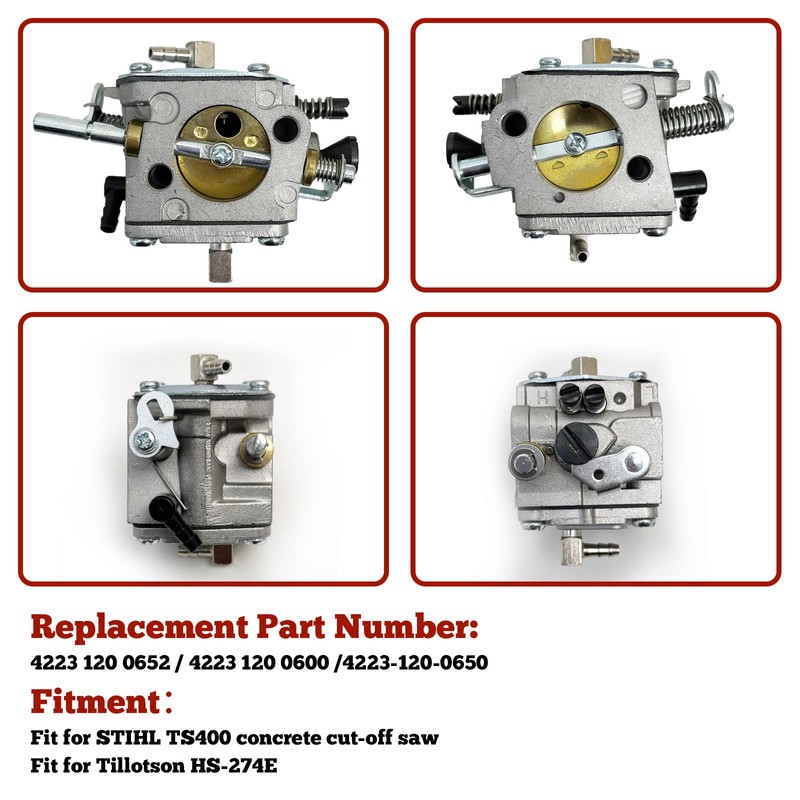 NewJ's Carburetor with Air Filter Tune Up Kit Fit for