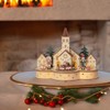 Lumineo LED Wood Village Church with Train Scene, Music and