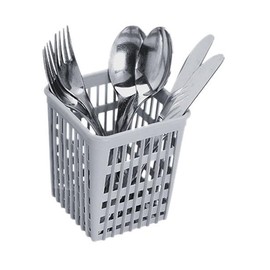 Pack of 4 Dishwasher Cutlery Baskets, Dishwasher Cutlery Holder Square, Small, Grey - Size: L113 x W113 x H130mm