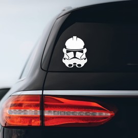Clone Trooper Sticker Decal Notebook Car Laptop 4" x 5" (White)