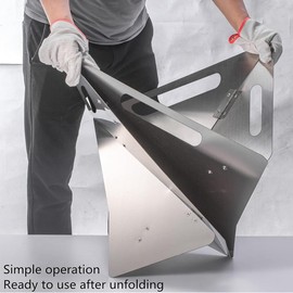 Fire Pit Outdoor,Portable Foldable,Stainless Steel Material Space Saving Camping Fire Pit,Grill for Patio Outdoor Barbecue Campfire Bonfire Suitable for Garden Parties (Large Size)