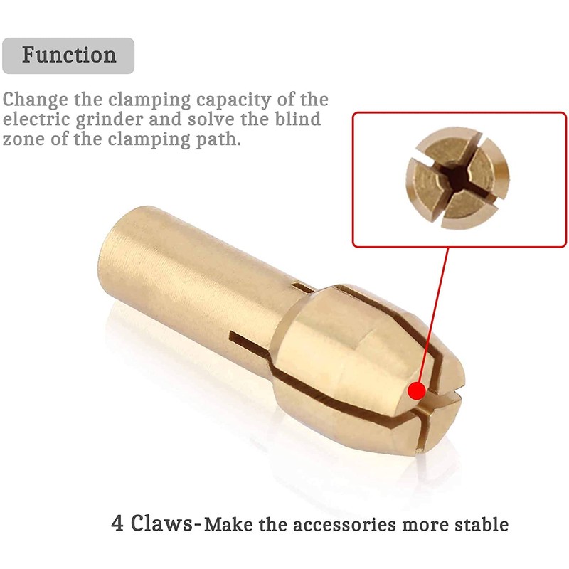 ZOYUBS 0.19 inch (4.8 mm) Shank Collet Chuck Set for
