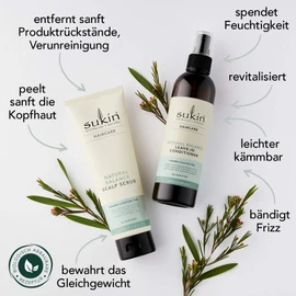 Sukin Natural Balance Leave-In Conditioner 250ml - lightweight, moisturises gently, detangles and tames frizz for healthy shiny hair - with essential Oils; cruelty free & vegan friendly.