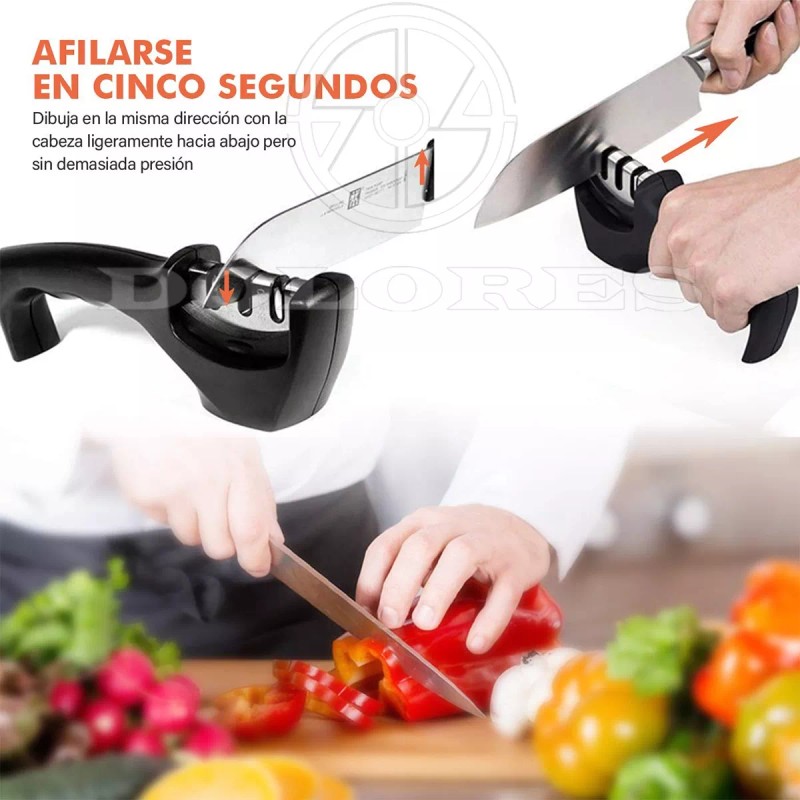 Dolores Afiladores Manuales Cuchillo Piedra Afilar Chaira 3 Etapas