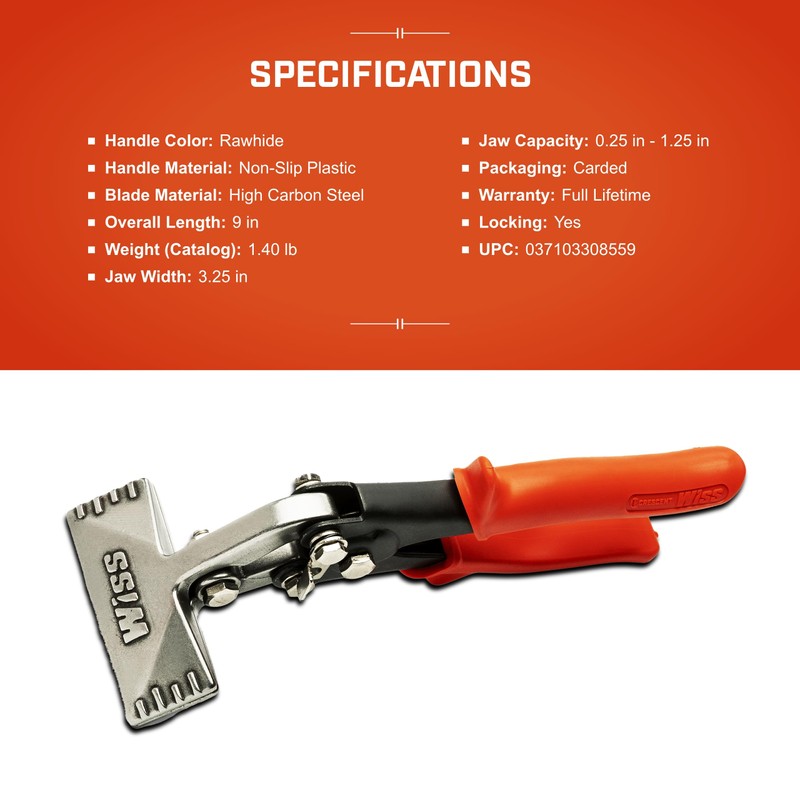 Crescent Wiss 3" Offset Handle Hand Seamer - WS4N