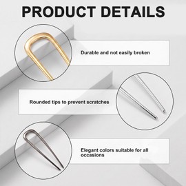 Mnuwoee 3 Pcs French Twist Hair Pin 11cm Metal Hair Pins for Women