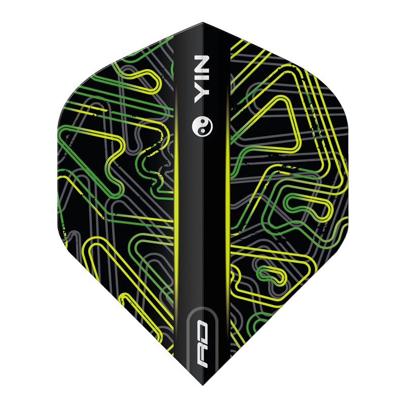 RED DRAGON Yin Yang Double-Sided Green and Black Standard Dart