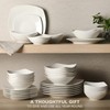 Gibson Home Brentwood 40-Piece Dinnerware Set – Square White Porcelain