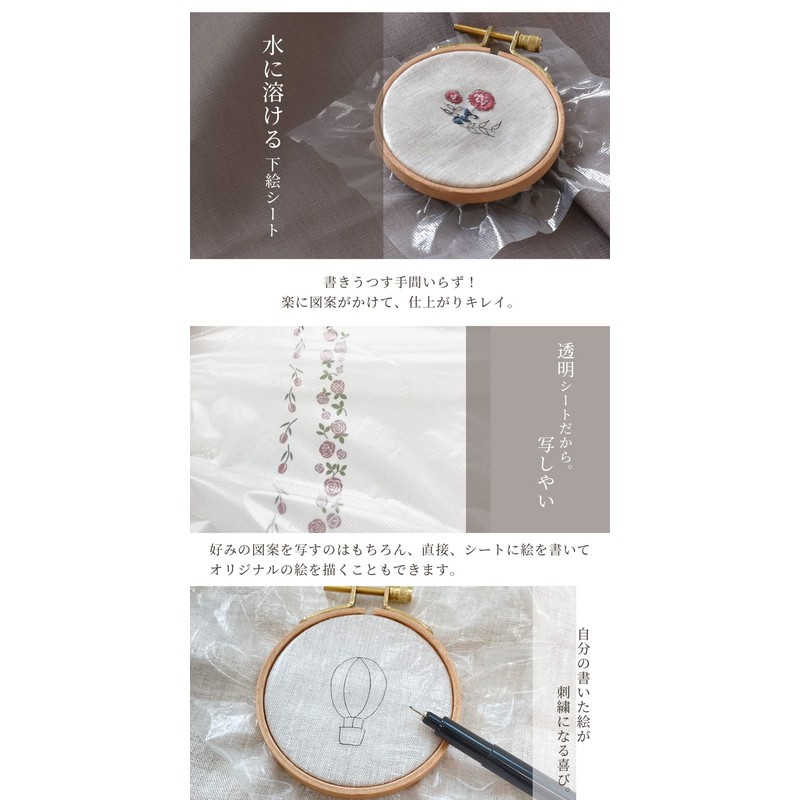 MYmama Water Soluble Embroidery Sheet for Embroidery, Removing with Water,