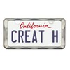 Creathome 3D Curly Wave Pattern Brush Nickel License Plate Frame