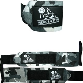Break New Records: Heavy-Duty Wrist Wraps for Powerlifting - Ultimate Strength & Wrist Security (Camo Grey)