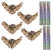 Bird Scarer, 5 Pieces Bird Scarer, False Owl, Reflective Owl