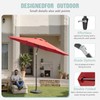 Sannwsg 10 ft Umbrella Outdoor Patio, Porch Umbrella with Fiberglass