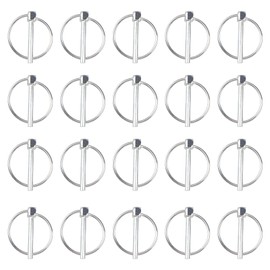 INCREWAY 3/16" Lynch Pin, 20 Pcs Carbon Steel Linch pins with Ring Heavy Duty Quick Release L-Pin Lock for Trailers Trucks (Dia 4.5mm*Length 36mm)