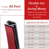 Fingwerk 40 Feet Rubber Weather Stripping Door Seal Strip, 40Ft,