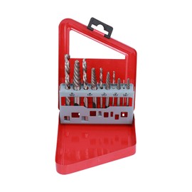 Cobalt Drill Bit Set Screw Extractor Drill Bit Set Left Hand Cobalt British System Stud Removers to Remove Damaged Studs (red Iron Box)