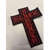 Handmade Black Sabbath Patch Iron on Embroidered Cross Patch High