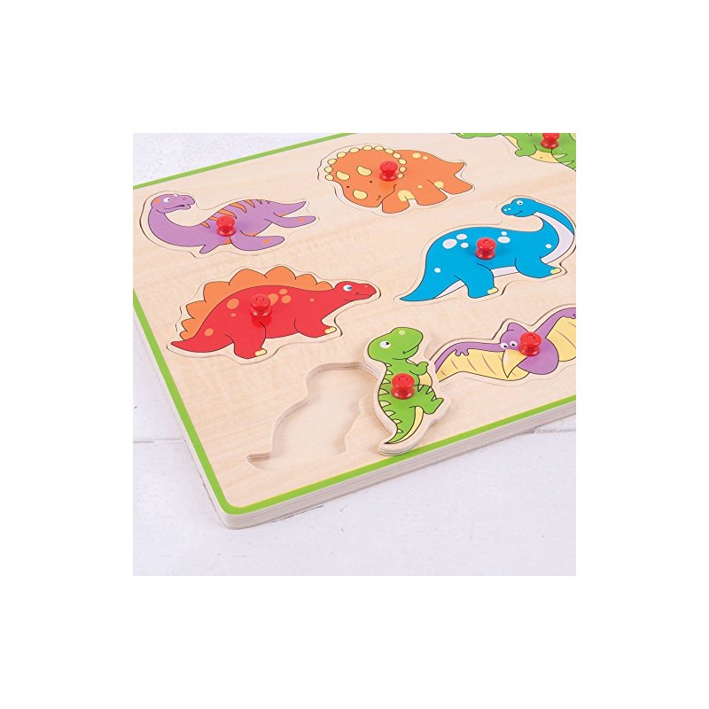 Bigjigs Toys Chunky Lift Out Puzzle - Dinosaurs