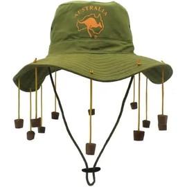 FNA FASHIONS® Adult Australian Cork Hat & Inflatable Kangaroo Fancy Dress Kit- The perfect ensemble for any Aussie-themed event!