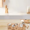 9PCS Kitchen Utensil Set Stainless Steel Wooden Handle Portable Baking