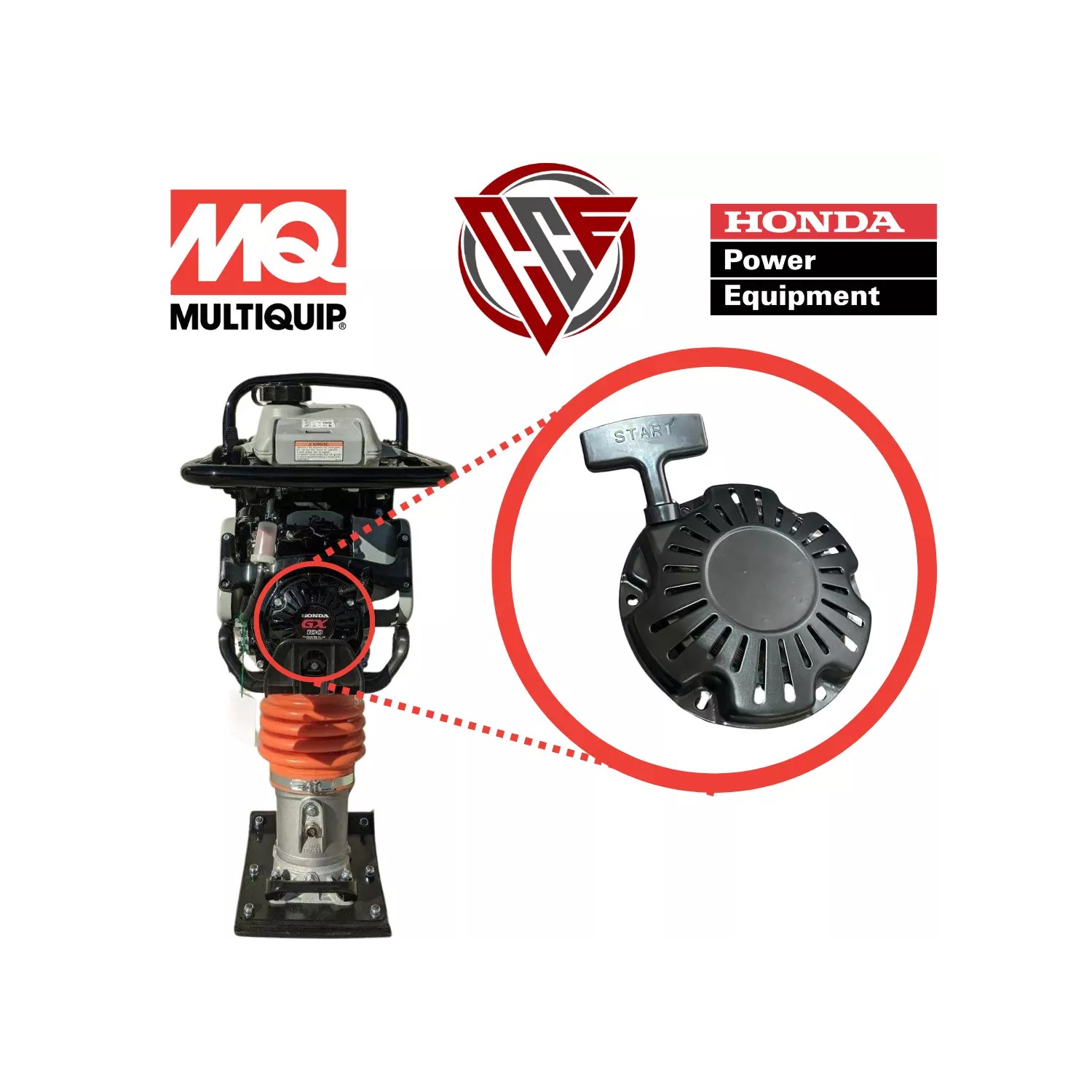 Cal-Central Equipment Pull Recoil Starter for Honda GX100 MTX70 MTX60 ...