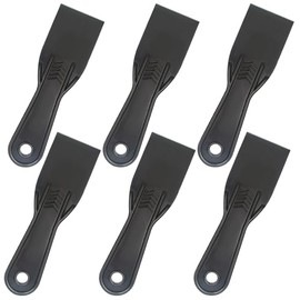 6 Pack Plastic Putty Knife Set, 2" Flexible Paint Scraper Tools for Spackling, Drywall Repair, Patching, Plastering, Caulking, Wallpaper Removal, Non-Scratch Spackle Knife & Putty Scraper