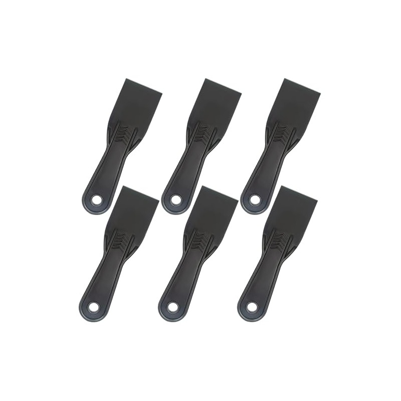 6 Pack Plastic Putty Knife Set, 2" Flexible Paint Scraper
