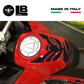 labelbike - Motorcycle 3D Gel Tank Pad Sticker Compatible with Ducati Multistrada 1260 - Carbon Look