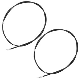 YINETTECH Pack of 2 Throttle Cable Lawn Mower Cable Mower Accessories 131 cm Tube Length Rubber and Metal Throttle Lever for Lawnmowers