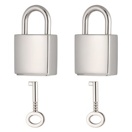 2Pcs Vintage Antique Style Mini Archaize Padlocks, Small Keyed Padlocks for Handbag, Diary Book, Jewelry Box, Securing Luggage