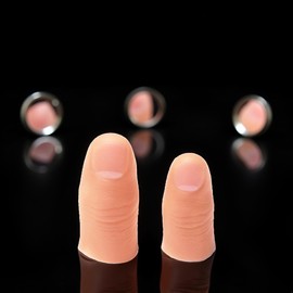 2Pcs Thumb Tip Magic Tricks,Disappearing Silk Fake Thumb Tip Magic,Fake Thumb Tip Vanish Magic,Trick Gimmick Magician Accessory, Close up Illusions Making Objects Appear,Disappear,Novelty and Gag Toys