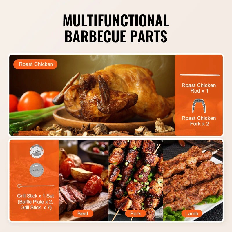 Commercial Stainless Steel Vertical Rotisserie Grill 1000-3000W Electric Doner Shawarma