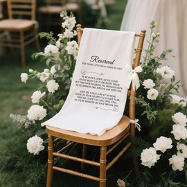 Reserved Memorial Wedding Chair Sign, Save a Seat with Love from Heaven for Someone in Heaven Reserved Seating Decoration for Chair Engagement Keepsake