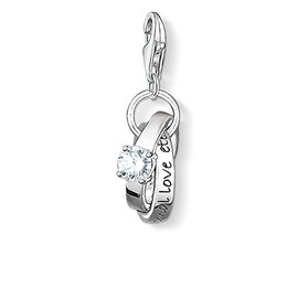 Thomas Sabo Women Charm Pendant Wedding Rings Charm Club 925 Sterling Silver 0673-051-14