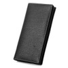 monhinty Men's Genuine Leather Multi-Card Long Bifold Wallet for Checkbook