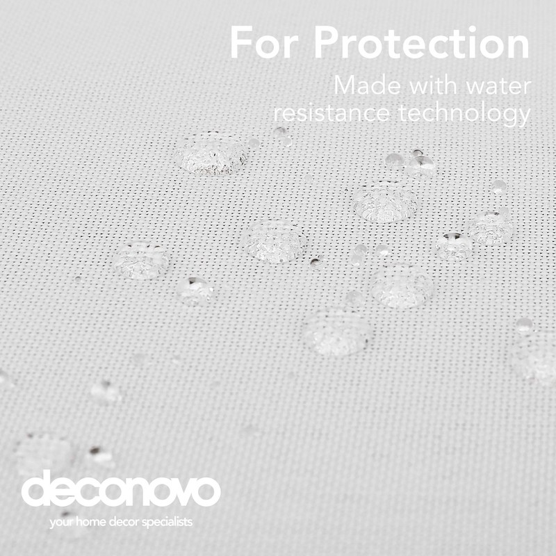 Deconovo Solid Faux Linen Square Tablecloth Water Resistant Table Cloth