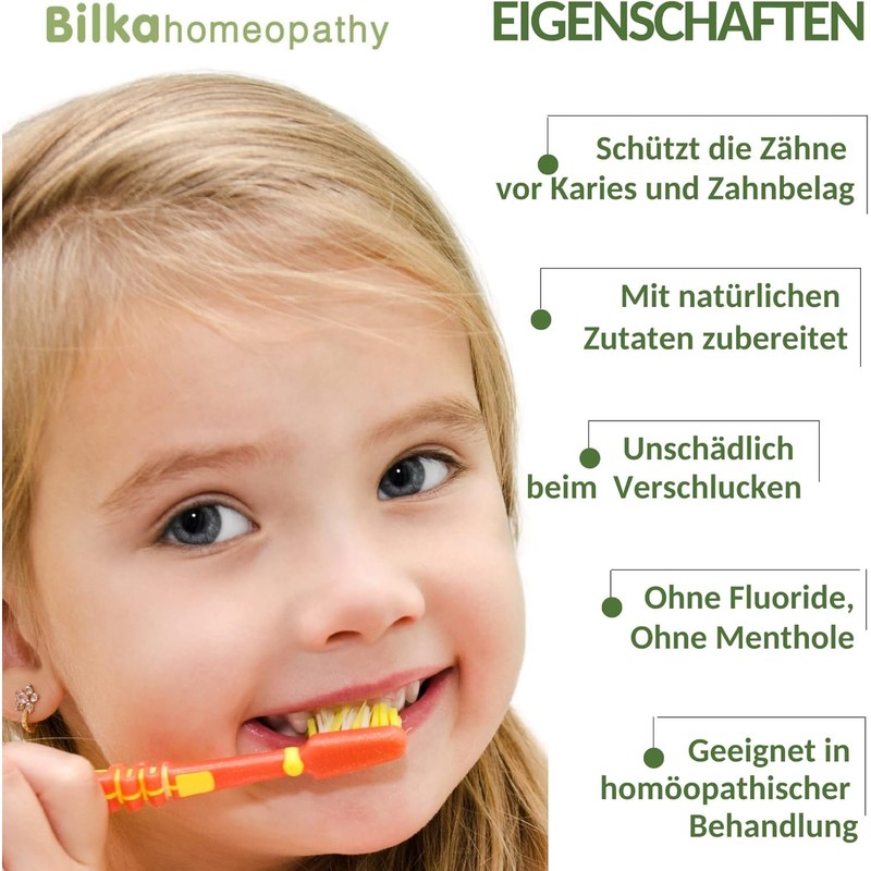 BILKA Homeopathy Natural Kids Toothpaste Raspberry Flavor 6+