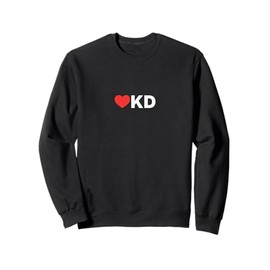 KD Love, Heart Design Loved by Anyone who Likes KD Sweatshirt