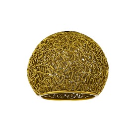 Retro Industrial Style Round Twisted Wire Mesh Metal Lamp Shade in Shiny Gold | 12cm x 12cm | for Kitchens Dining Rooms Lounges Restaurants etc by Happy Homewares