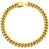 Gold Cuban Link Chain Bracelet for Men 5mm Wide, 9.0