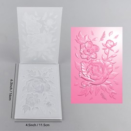 OTCRAFT 3D Embossing Folders for Card Making,Embossing Template Paper Card Embossing Stencil for DIY Scrapbooking Photo Album Card Paper Craft Decoration 6.3" L x 4.5" W.(16x11.5cm)